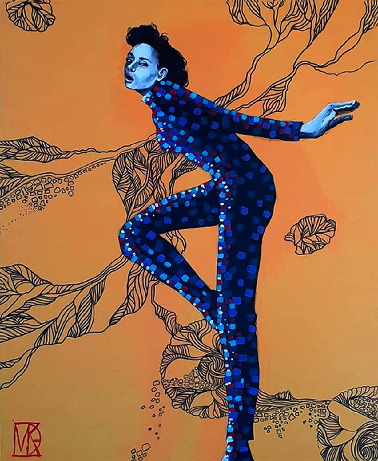 Dancer on yellow Maria Kireev