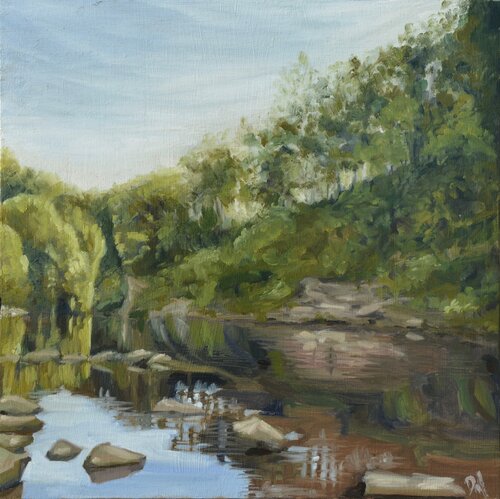 Blue and Green Reflections von Daniel Murgatroyd, Malerei kaufen auf Singulart