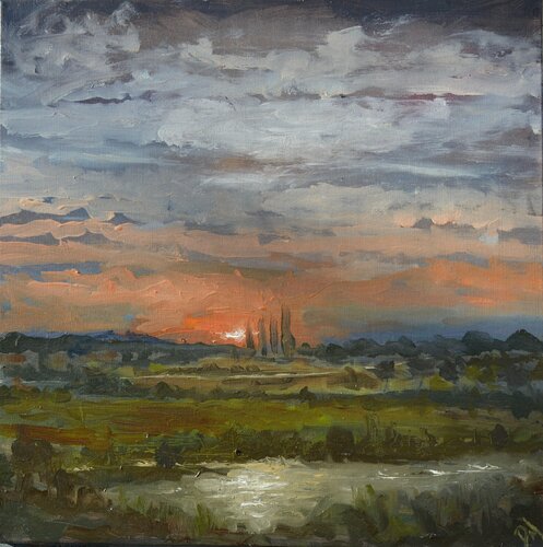 Fading Sun, Dordogne di Daniel Murgatroyd, Pittura in vendita su Singulart