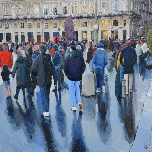 Crowd Reflection van Daniel Murgatroyd, Schilderij te koop op Singulart