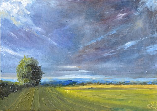Green Fields van Daniel Murgatroyd, Schilderij te koop op Singulart