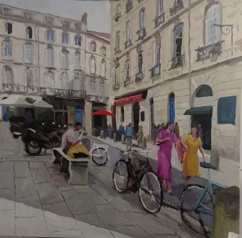 Place du Parlement, Bordeaux van Daniel Murgatroyd, Schilderij te koop op Singulart