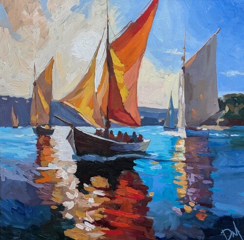 Sailing Red van Daniel Murgatroyd, Schilderij te koop op Singulart
