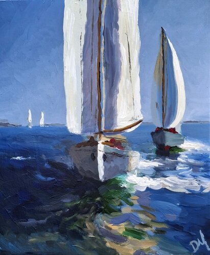 Sailing Blue van Daniel Murgatroyd, Schilderij te koop op Singulart