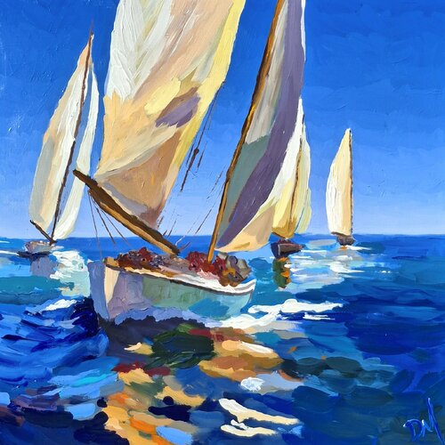 Blue Reflections van Daniel Murgatroyd, Schilderij te koop op Singulart