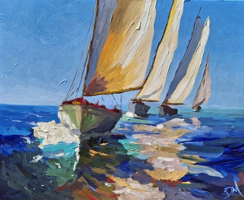 Throws of Blue van Daniel Murgatroyd, Schilderij te koop op Singulart