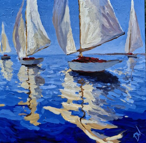 Reflections on Blue by Daniel Murgatroyd, Painting for Sale on Singulart