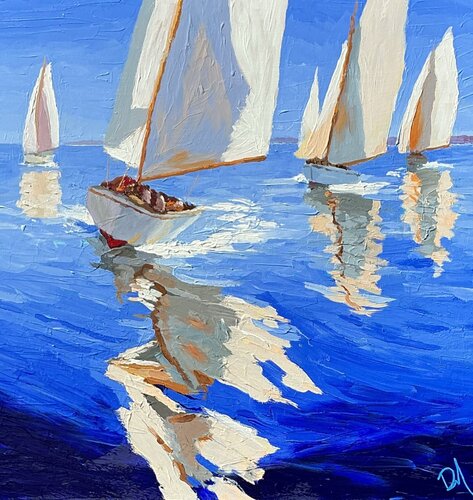 Blue, Reflets, Lumière von Daniel Murgatroyd, Malerei kaufen auf Singulart