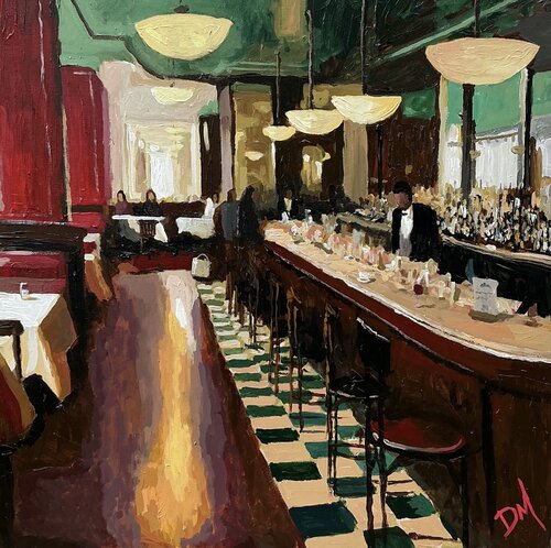 La Lumière du Café by Daniel Murgatroyd, Painting for Sale on Singulart
