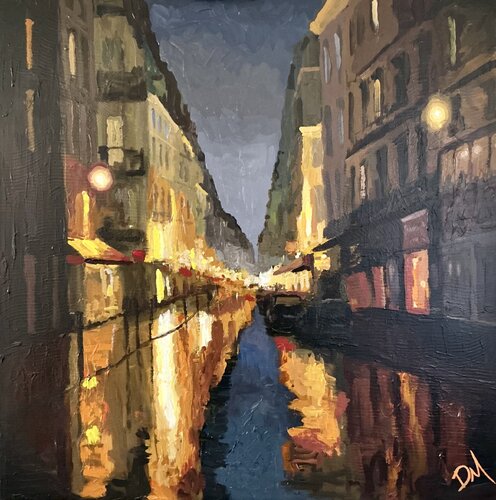 Night Glow, Paris di Daniel Murgatroyd, Pittura in vendita su Singulart