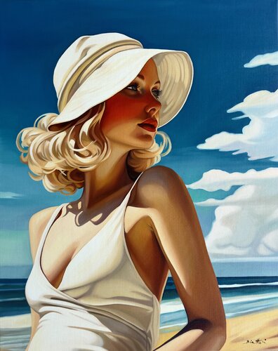 Été à Cannes van Irina Biatturi, Schilderij te koop op Singulart