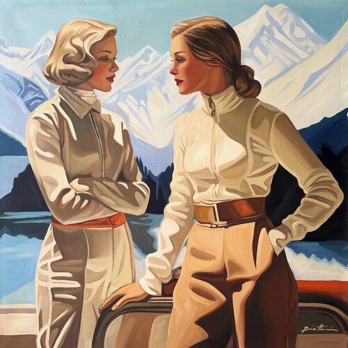 Hiver a Saint Moritz von Irina Biatturi, Malerei kaufen auf Singulart