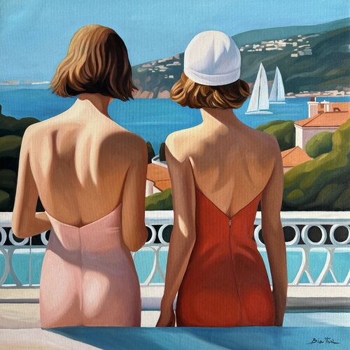 Les Voiles á Antibes de Irina Biatturi, Pintura a la venta en Singulart