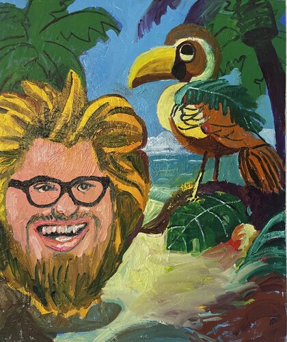 Löwenmensch 01 van Heribert Heere, Schilderij te koop op Singulart