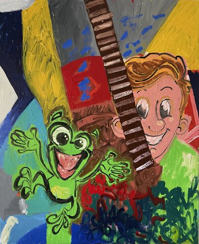 Der Frosch by Heribert Heere, Painting for Sale on Singulart