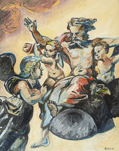 Traum des Ezechiel de Heribert Heere, Pintura a la venta en Singulart