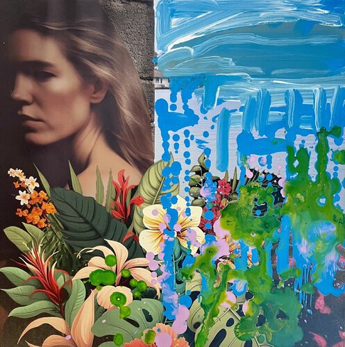 Junge Frau mit Blumen von Heribert Heere, Malerei kaufen auf Singulart
