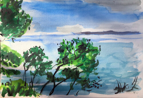 Cote d'Azur 02 di Heribert Heere, Pittura in vendita su Singulart