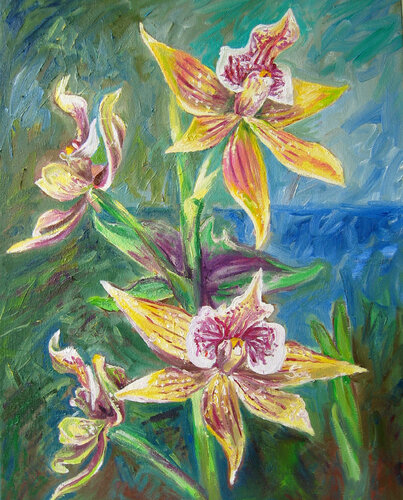 Orchidee 02 van Heribert Heere, Schilderij te koop op Singulart