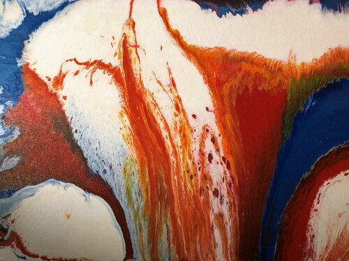 Misch Studien Rot Blau Weiss Komposition Richard Friedt