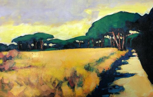 Pinienallee Toskana par Richard Friedt, Peinture en vente sur Singulart