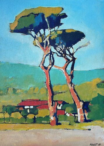 Toskana_033 Pinienpaar Toskana 1997 50x70cm par Richard Friedt, Peinture en vente sur Singulart