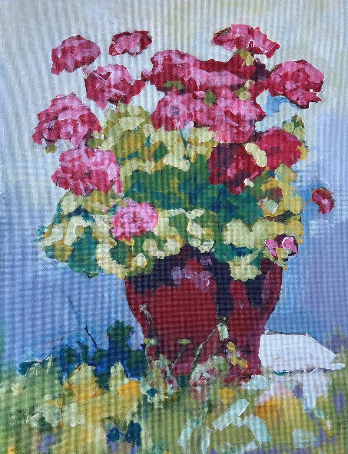 Abstrakt_Stil_Leben_006 Blumenvase 60x80cm Richard Friedt Originalgemälde zu verkaufen