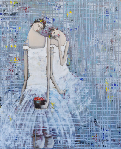 De la serie Las Piadosas de Enriqueta Aguilo, Pintura a la venta en Singulart