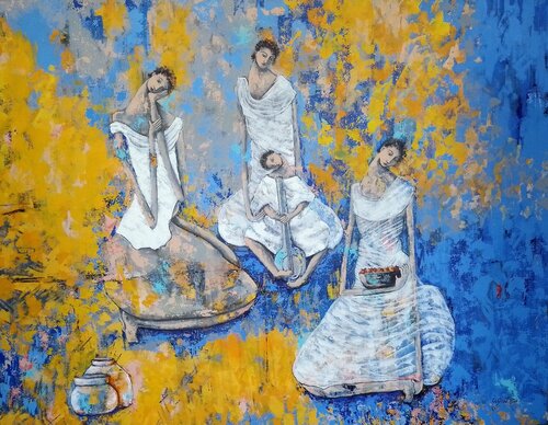 De la serie Las Piadosas... by Enriqueta Aguilo, Painting for Sale on Singulart