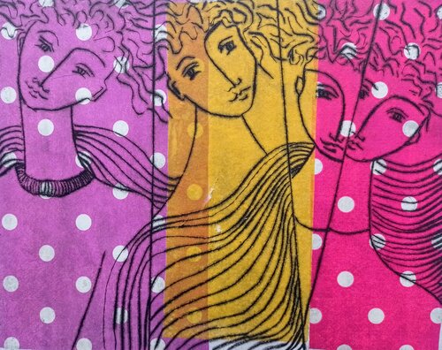Grabado de la Serie Las Piadosas par Enriqueta Aguilo, Œuvre sur papier en vente sur Singulart
