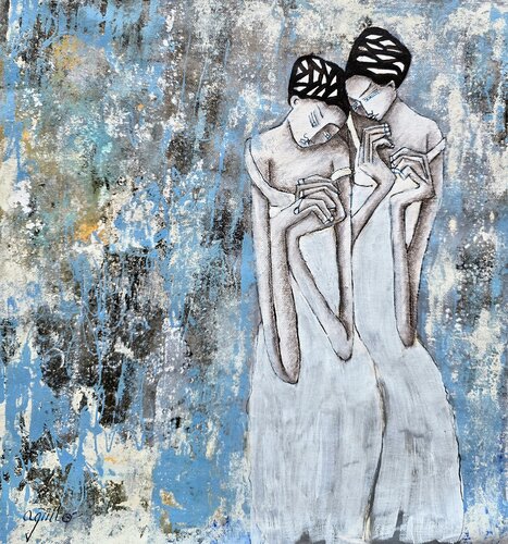 De la serie Las Piadosas van Enriqueta Aguilo, Schilderij te koop op Singulart