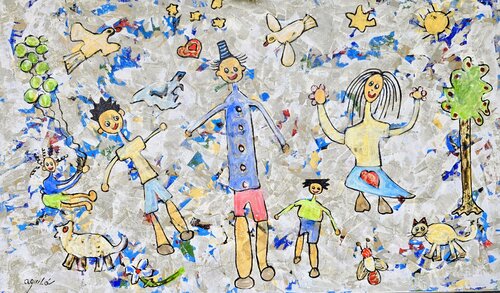 El Mundo de Lulú, la Familia de Enriqueta Aguilo, Pintura a la venta en Singulart