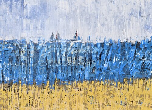 De la serie De faros y Mar van Enriqueta Aguilo, Schilderij te koop op Singulart