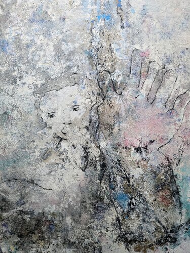 De la serie El artista y sus fantasmas, "Stop" par Enriqueta Aguilo, Peinture en vente sur Singulart