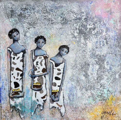 De la serie Las Piadosas "Invierno" by Enriqueta Aguilo, Painting for Sale on Singulart