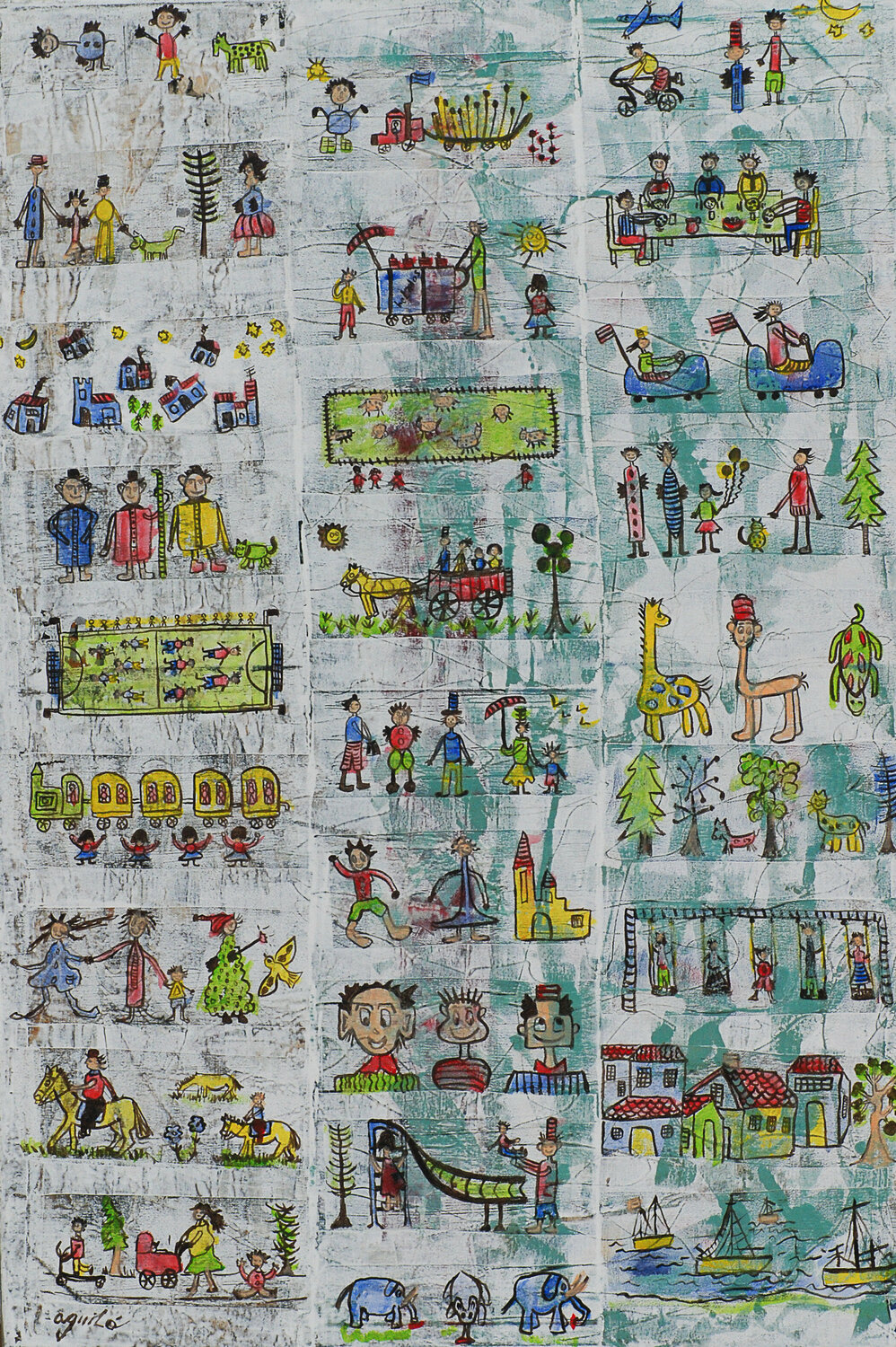El Mundo de Lulú  09 Enriqueta Aguilo Originalgemälde zu verkaufen