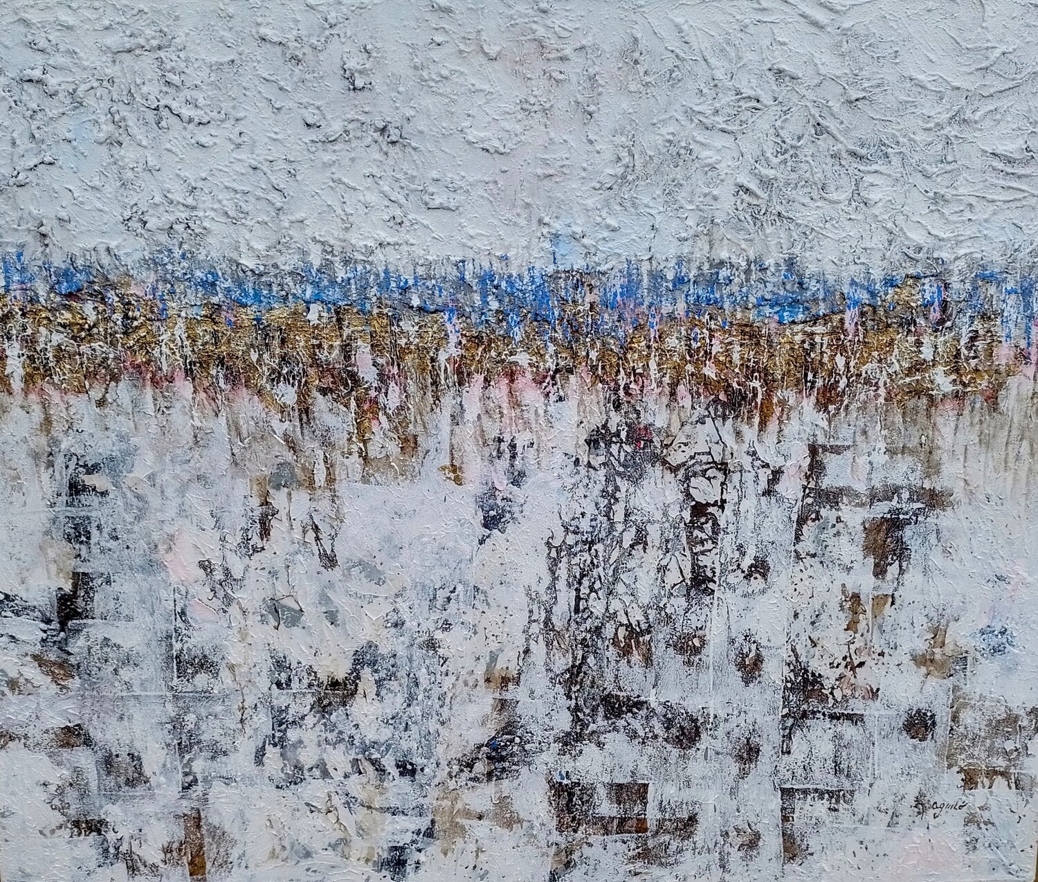 De la serie Ataraxia, White Enriqueta Aguilo Originalgemälde zu verkaufen