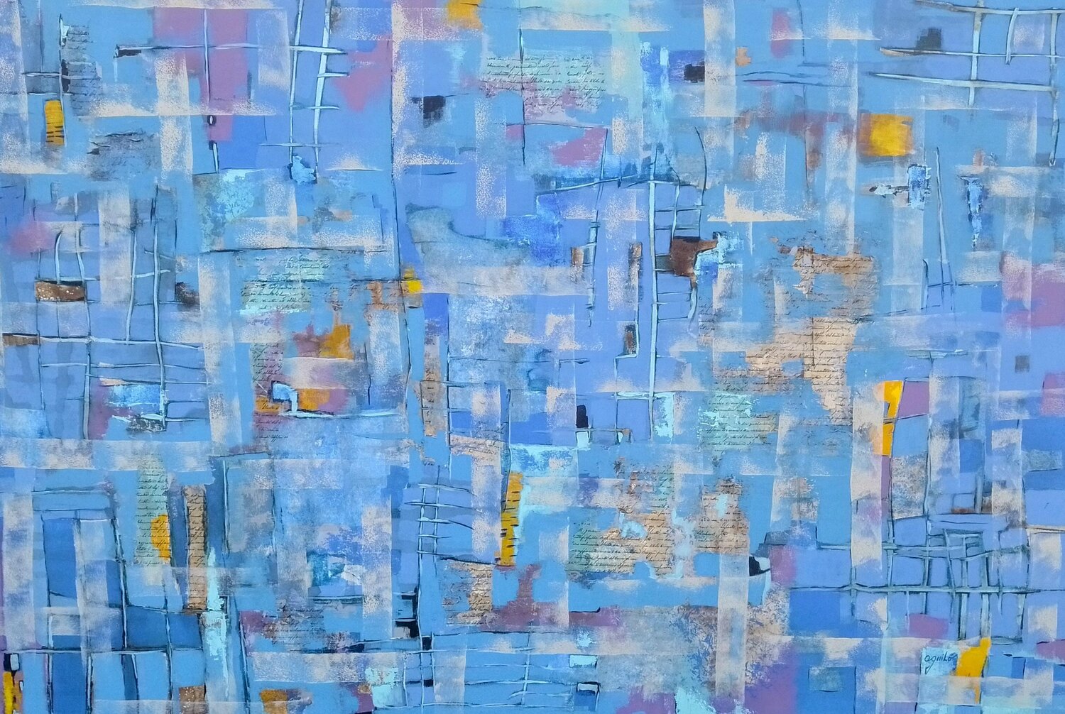 De la serie Ataraxia (Blue) Enriqueta Aguilo Originalgemälde zu verkaufen