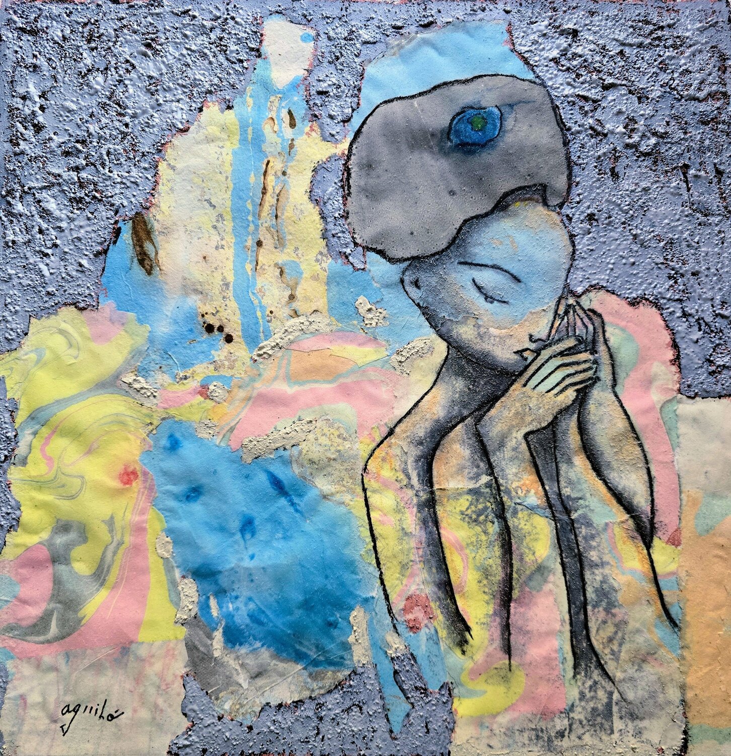 De la serie Las Piadosas "Primavera" Enriqueta Aguilo Originalgemälde zu verkaufen