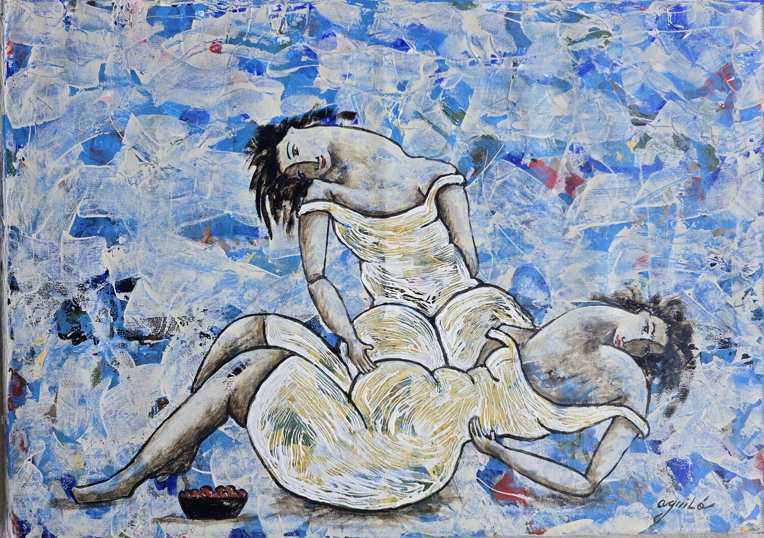 De la serie Las Piadosas Enriqueta Aguilo Peinture originale à vendre