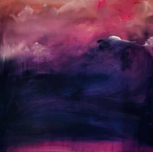 Holding hands and walking in the dark by Jennifer Baker, Painting for Sale on Singulart