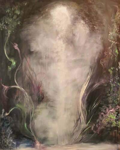 Giardino notturno by Jennifer Baker, Painting for Sale on Singulart