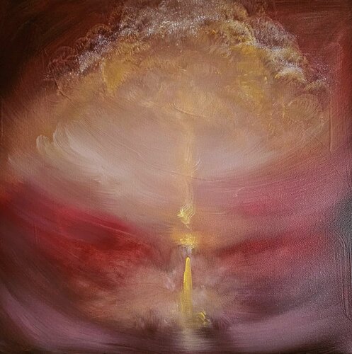 Angel in the flame par Jennifer Baker, Peinture en vente sur Singulart