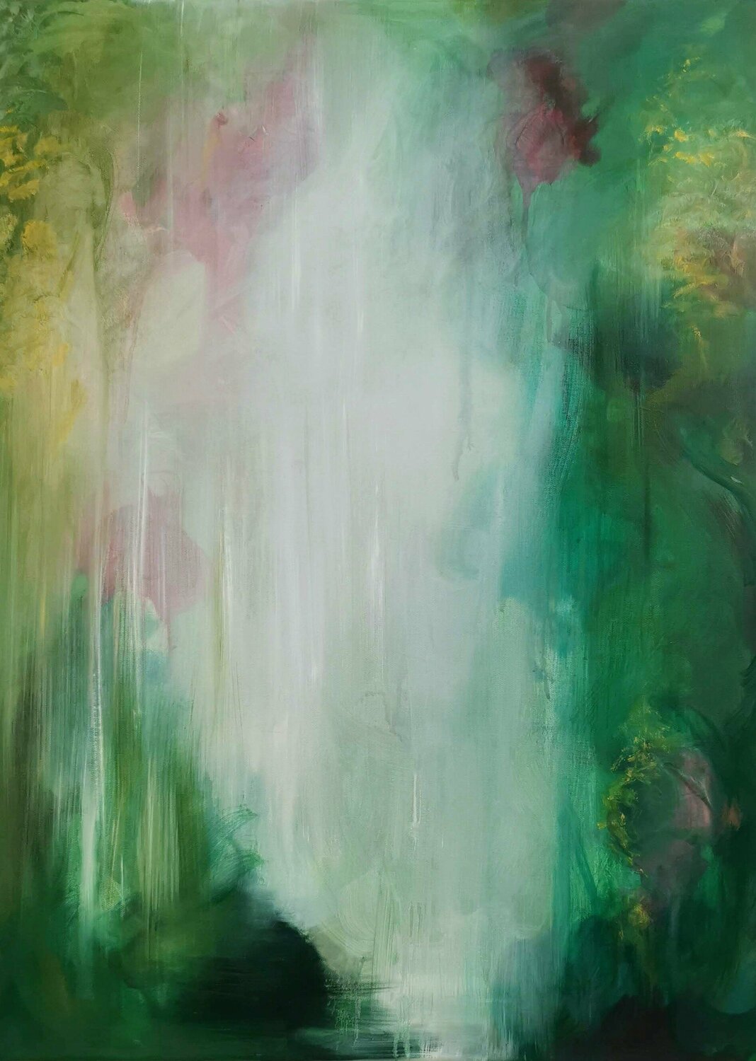 Peonies in the rain Jennifer Baker Originalgemälde zu verkaufen