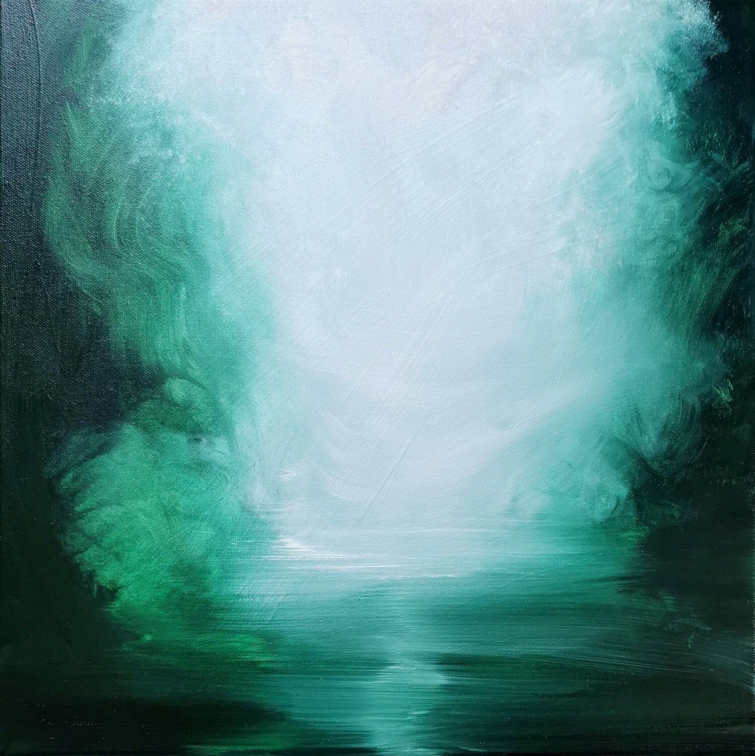 Emerald forest Jennifer Baker Original painting for sale