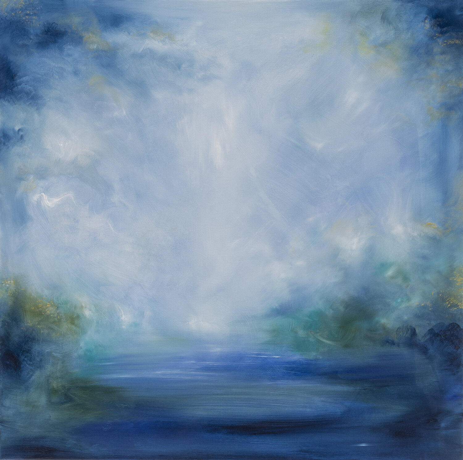 Rapturous blue Jennifer Baker Dipinto originale in vendita