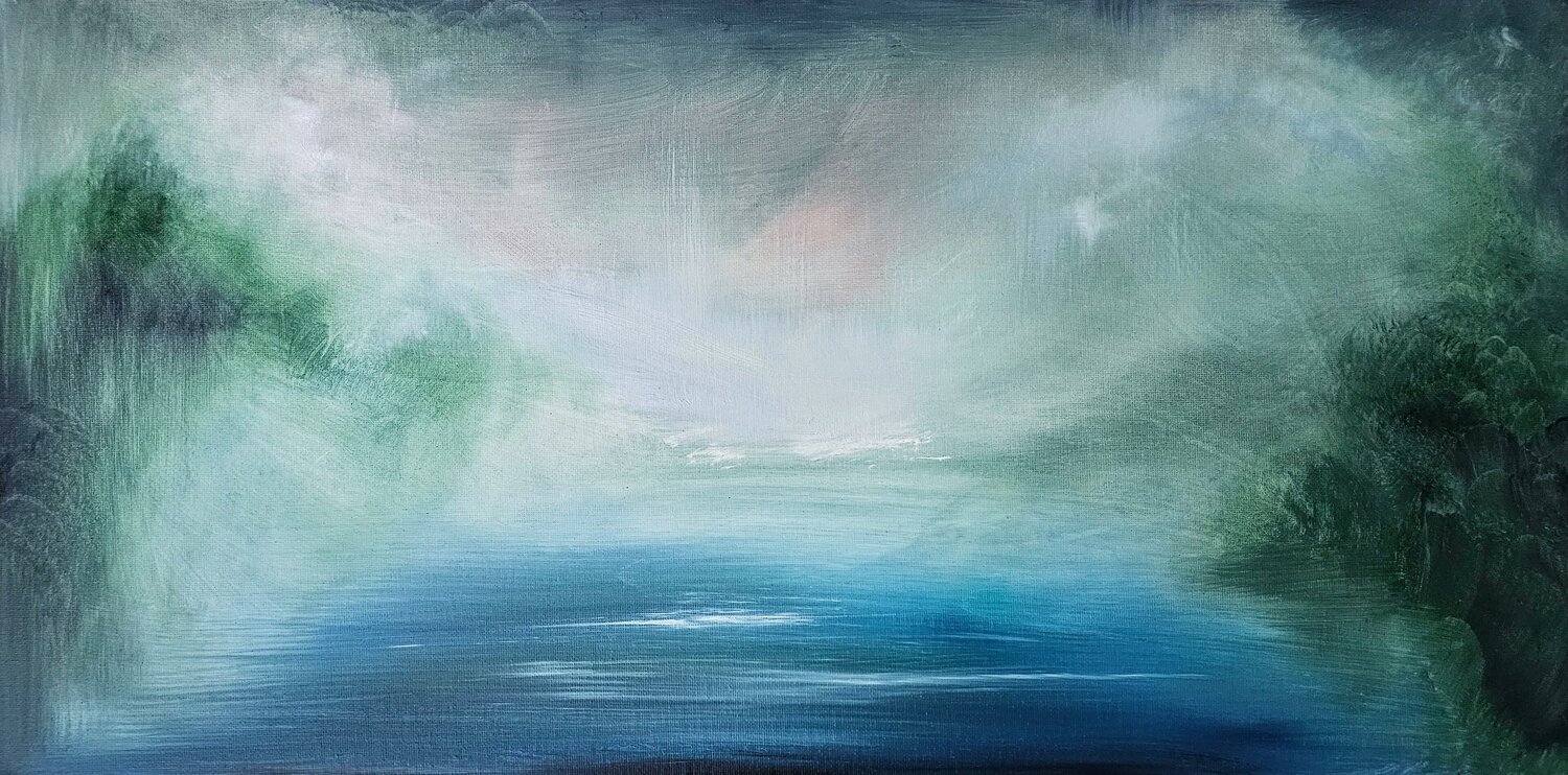 The stillness of water Jennifer Baker Peinture originale à vendre