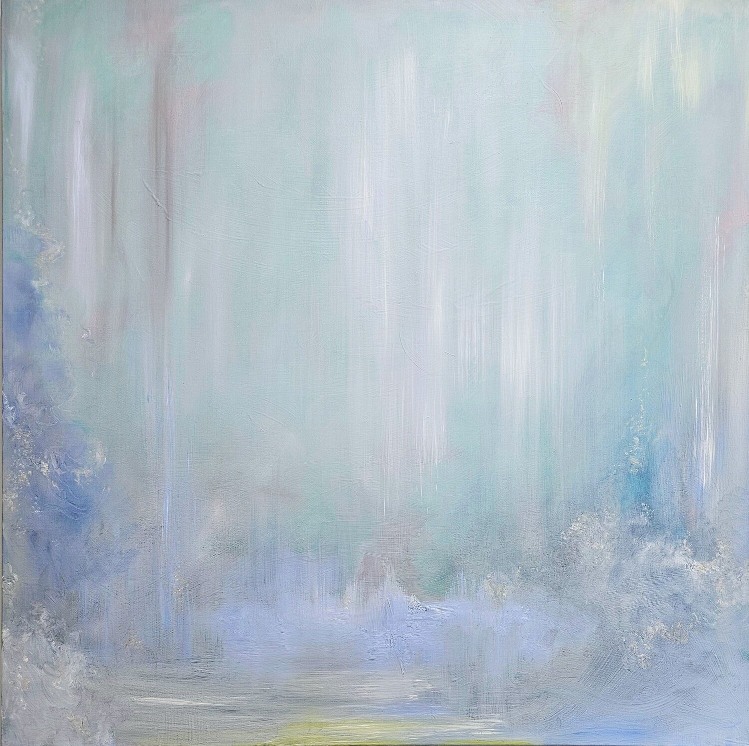Rain on the water Jennifer Baker Originalgemälde zu verkaufen