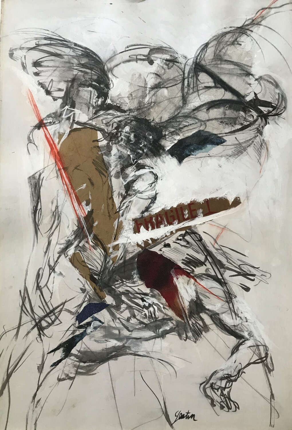 Fragile III Alain Gestin Werk auf Papier zu verkaufen