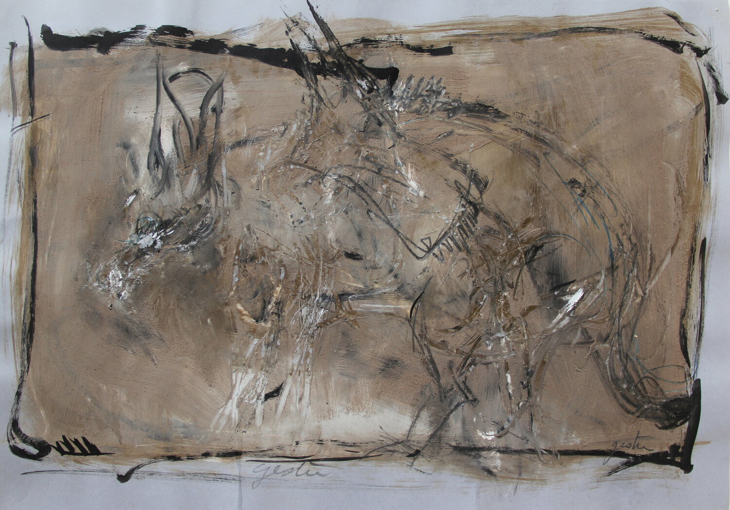 Couple d'ânes Alain Gestin Werk auf Papier zu verkaufen